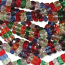 Czech Glass Fire Polished beads - 6/3mm Rondelle Rainbow x60