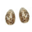 Glitter Flakes Earring Egg Drops - Artisan Glass Lampwork Beads (x2 bead set)