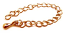 Brass 83mm Necklace Extender - Extension Chains with drop x5