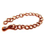 Copper Plated 83mm Necklace Extender - Extension Chains with drop x5