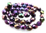 Czech Fire Polished beads 4mm Iris Purple x50