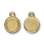 Tierracast Stepped Bezel Drops Glue-In for SS34 - 12mm, Gold Plated 