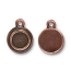 Tierracast Stepped Bezel Drops Glue-In for SS34 - 12mm, Antique Copper Plated