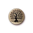 TierraCast Tree of Life Button, 15.5mm Brass Oxide x1