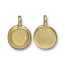 Tierracast Stepped Bezel Charms Glue-In for SS34 - 12mm, Gold Plated 