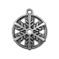 TierraCast Pewter Silver Plated 3/4 inch 19.5mm Snowflake Pendant
