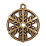 TierraCast Pewter Gold Plated 1 inch 24mm Snowflake Pendant