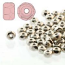 Czech Glass Fire Polished Micro Spacer Beads 2x3mm Nickel Plate x50pc