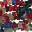 Czech Glass Flower Bell Beads 8/6mm Rainbow AB x10pc