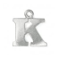 Pewter Soft Strike Alphabet Letter K, 3/4 inch Charm x1