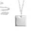 Personal Impressions, Square, 11mm, Silver Plated Necklace Kit x1