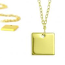 Personal Impressions, Square, 11mm, Gold Plated Necklace Kit x1
