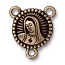 TierraCast Pewter Brass Oxide Our Lady Rosary Link x1