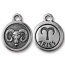 TierraCast Pewter Silver Plated Zodiac Charm, Aries