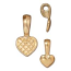 TierraCast Pewter Glue-on Pad Heart Bail 22kt Gold Plated x1
