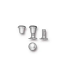 Tierracast 4mm Compression Rivet Silver Plated x10 pairs
