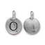 TierraCast Pewter Silver Plated Alphabet Charm, Letter O