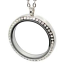 Stainless Steel 316L, Silver Floating Living Locket, w/Crystals 30mm Magnetic Pendant, (& chain)