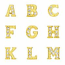Floating Living Locket Charms, Crystal Rhinestone Gold Alphabet Full Set of Letters A-Z (26pc