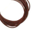 P' Leather Cord, 1mm Chestnut Brown per 3 metre