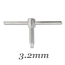 Beadsmith T-Bar 3.2mm Replacement Pin for Double Punch