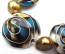 SOLD - Artisan Glass Lampwork Beads ~ Druid's Silver Set