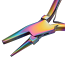Beadsmith Pliers, Chroma Rainbow Titanium Round Concave Nose Plier
