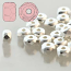 Czech Glass Fire Polished Micro Spacer Beads 2x3mm Silver Plate x50pc (new)