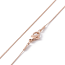 Rose Gold Stainless Steel Serpentine Chain (0.8x0.4mm Link) Necklace 15.75 inch (40cm) x1