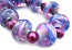 SOLD - Artisan Glass Lampwork Beads ~ Candy Mix Ripple Set