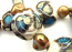 SOLD - Artisan Glass Lampwork Beads ~ Silver Calligriph Set