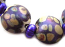 SOLD - Artisan Glass Lampwork Beads ~ Purple Peacock Shimmer Set