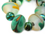 SOLD - Aussie Hearts Feathered Set Artisan Glass Lampwork Beads ~ Ian Williams