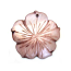 Carved Flower Shell Pendant 40mm - Dusk Rose