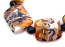 SOLD - Artisan Glass Lampwork Beads ~ Dancing Tiger Set