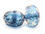 Czech Glass Fire Polished beads 11/7mm Roundel x1 Lustre Transparent Blue