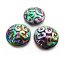 Imperial Crystal Beads ~ Rainbow Nouveau Lentil Tab Bead 13x6mm