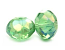 Imperial Crystal Roundelle Beads 14x10mm Peridot AB x10