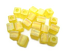 Miyuki 4mm Square Cube Beads Transparent Frosted Rainbow Yellow