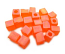 Miyuki 4mm Square Cube Beads Transparent Frosted Rainbow Orange