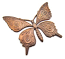 Vintaj Natural Brass 36x30mm Butterfly Pendant x1
