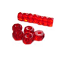 Czech Glass Fire Polished beads - 6/3mm Rondelle Siam Ruby x25