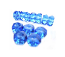 Czech Glass Fire Polished beads - 6/3mm Rondelle Sapphire x25