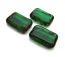 Czech Glass Beads - Rectangle 12x8mm Emerald Picasso x10
