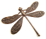 Vintaj Natural Brass 50x39mm Ornate Dragonfly Pendant x1