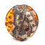 Amber Relic 1 3/8" - 35mm ~ KGBeads Handmade Artisan Glass Lampwork Pendant Bead