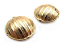 Pure Brass - Anti Tarnish - 15x7mm  "Hammered Stripes" Lentil Bead x1