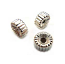 Sterling Silver Beads - 4.3x2mm Ribbed Corrugated Rondelle Bead x1 