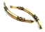 Bali Style Bracelet Link Bar Gold #A x1
