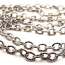 Sterling Silver Chain 3x2mm Oval Link Oxidised - per foot (30cm)